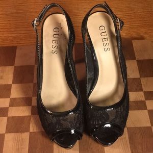 Black Lace Guess Heels